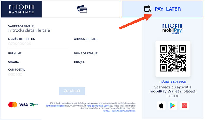 Soluția de plată Oney - Doctor SKiN